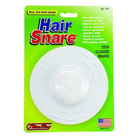 B & K O'Malley Hair Snare 5 in. White Plastic Drain Stopper 101